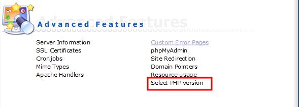 select_php_version نحوه تغییر نسخه php در دایرکت ادمین دارای سیستم عامل کلود لینوکس - bytenet.host