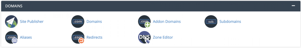 ماژول مدیریت دامنه و تنظیمات DNS در سی پنل - Domains
